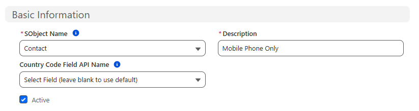 Phone Configuration Basic Information