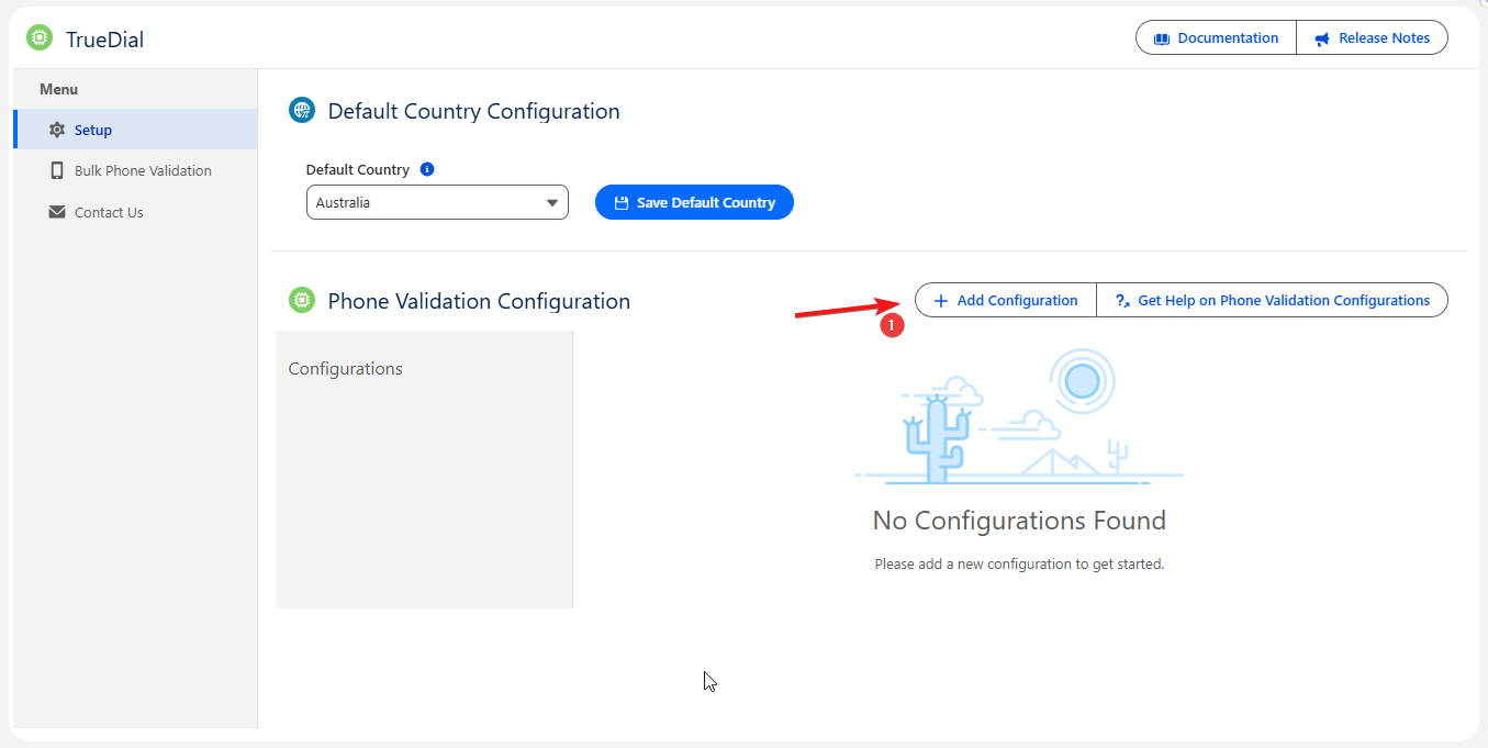 Add Phone Validation Configuration